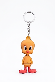 Tweety Sarı Kuş 3D Baskı Figür Anahtarlık - Looney Tunes Çanta Aksesuarı