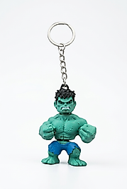 Hulk Yeşil Güç 3D Baskı Figür Anahtarlık - Marvel Temalı Cep Aksesuarı