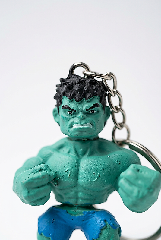 Hulk Yeşil Güç 3D Baskı Figür Anahtarlık - Marvel Temalı Cep Aksesuarı