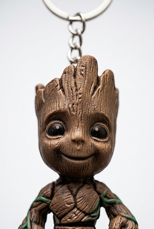 Groot Sevimli Ağaç 3D Baskı Figür Anahtarlık - Marvel Galaksinin Koruyucuları Temalı