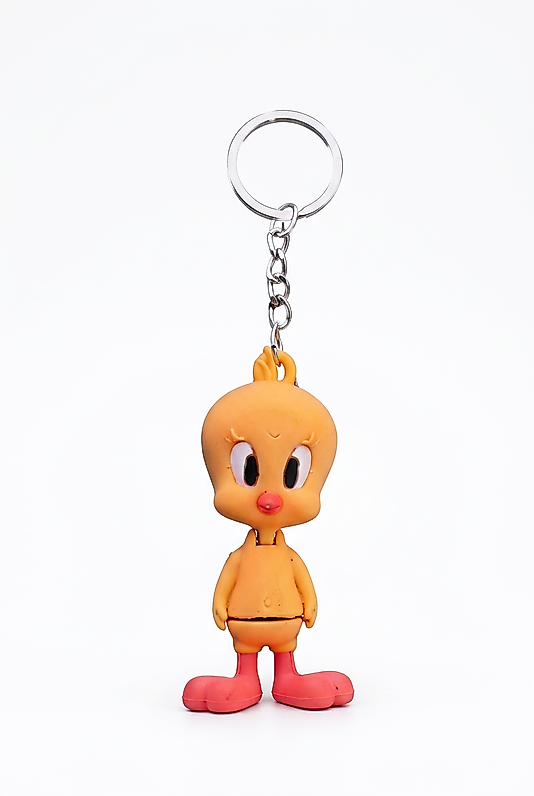 Tweety Sarı Kuş 3D Baskı Figür Anahtarlık - Looney Tunes Çanta Aksesuarı