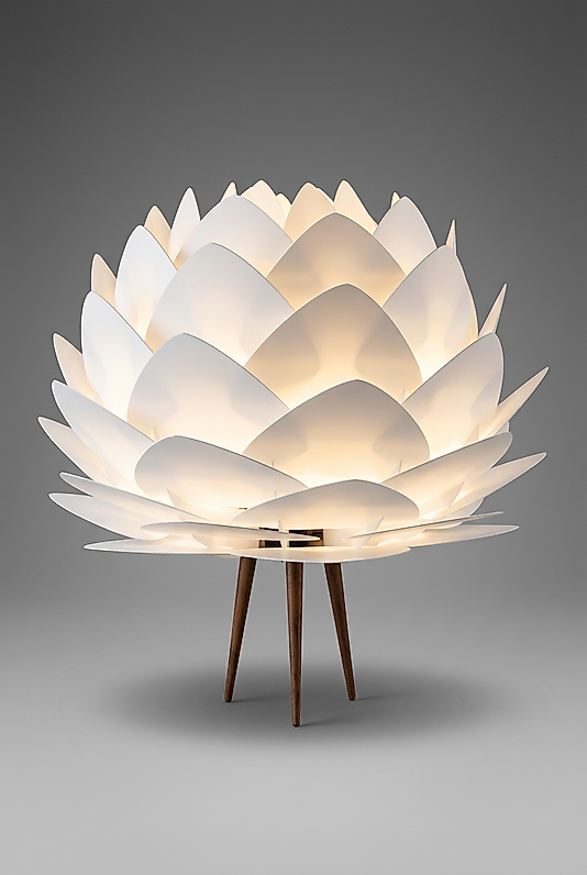 Lotus Çiçeği Dekoratif Masa Lambası
