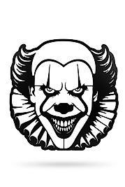 Pennywise 3D Baskı Duvar Tablosu - Stephen King IT Palyaço Duvar Dekoru