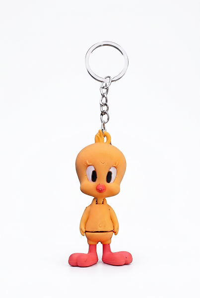 Tweety Sarı Kuş 3D Baskı Figür Anahtarlık - Looney Tunes Çanta Aksesuarı