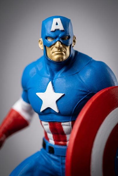 Kaptan Amerika 3D Baskı Figür - Kalkanlı Marvel Koleksiyonu