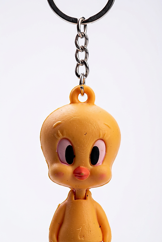 Tweety Sarı Kuş 3D Baskı Figür Anahtarlık - Looney Tunes Çanta Aksesuarı