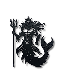 Poseidon Mitolojik Deniz Kralı Duvar Dekoru - 3D Baskı Tablo | Formura3D
