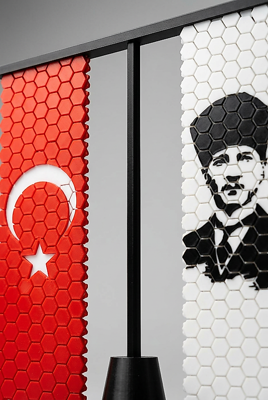 Cumhuriyet Masa Dekoru - 3D Baskı Atatürk & Türkiye Temalı Ofis Dekoru