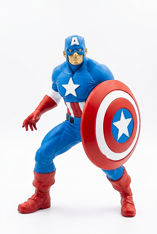 Kaptan Amerika 3D Baskı Figür - Kalkanlı Marvel Koleksiyonu